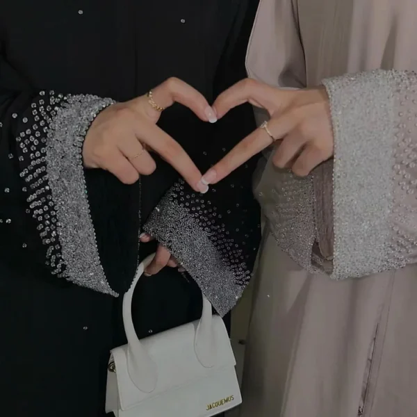 Crystal Cuffs Elegance Abaya