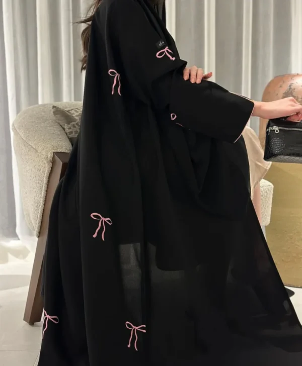 Chic Bow Embrace Abaya - Image 2