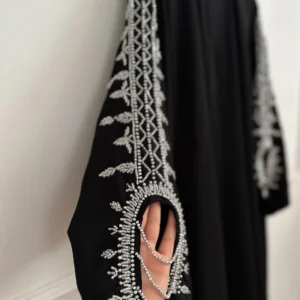 Jamilah Embellished shoulder Abaya2