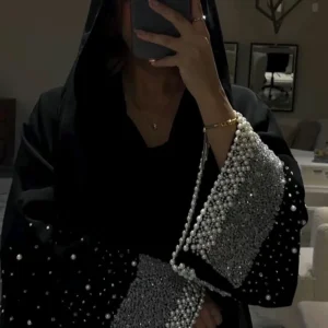 Pearl and Diamond Elegance Luxe Abaya