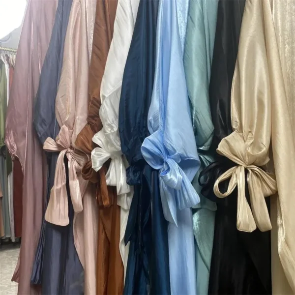 Luxe Organza Abaya with Shrug and Scarf - Image 7
