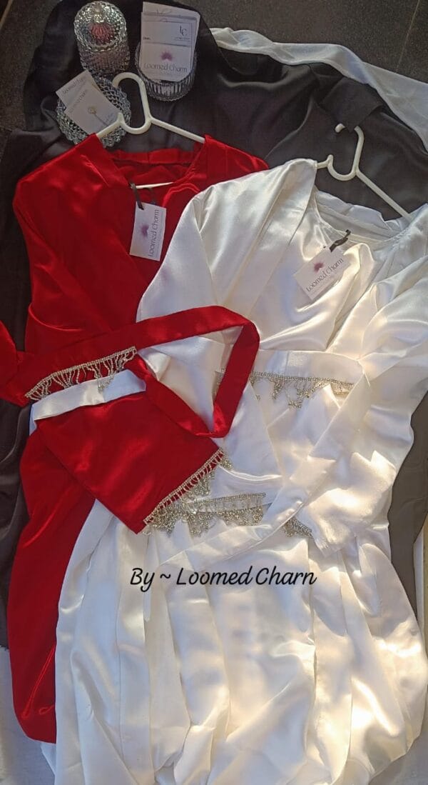 Elegant Satin Abaya with Matching Hijab" by Loomed Charm