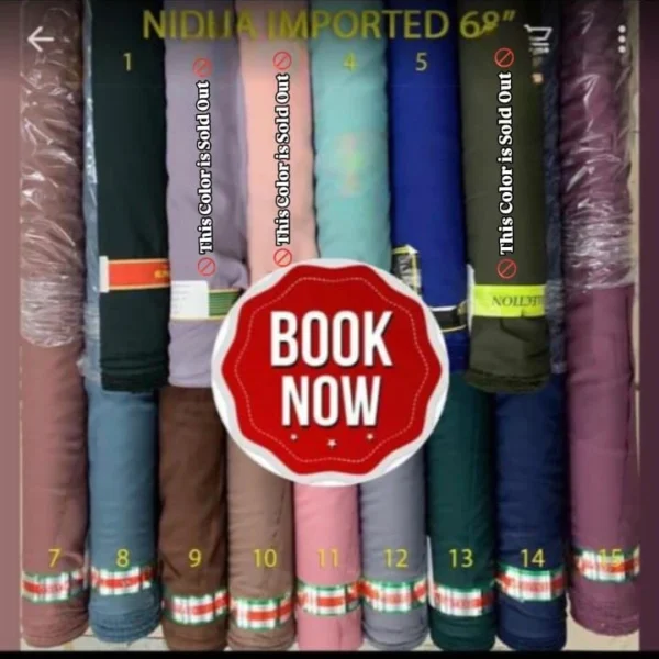 Imported nida color chart