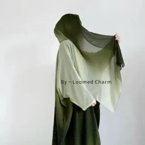 Sparkle Ombre Glitter Abaya by Loomed Charm – radiant shimmer modest wear